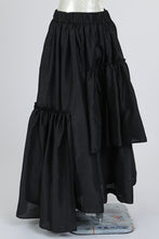 Load image into Gallery viewer, Black Tiered Maxi Skirt