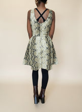 Load image into Gallery viewer, Snakeskin Sleeveless Fit & Flare Dress