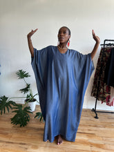 Load image into Gallery viewer, Chambray Denim V-Neck Kaftan
