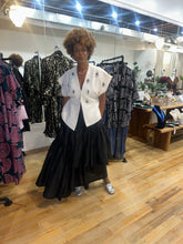 Load image into Gallery viewer, Black Tiered Maxi Skirt