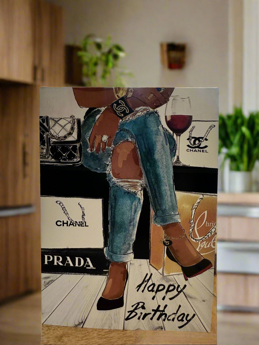 Luxury Girly birthday card