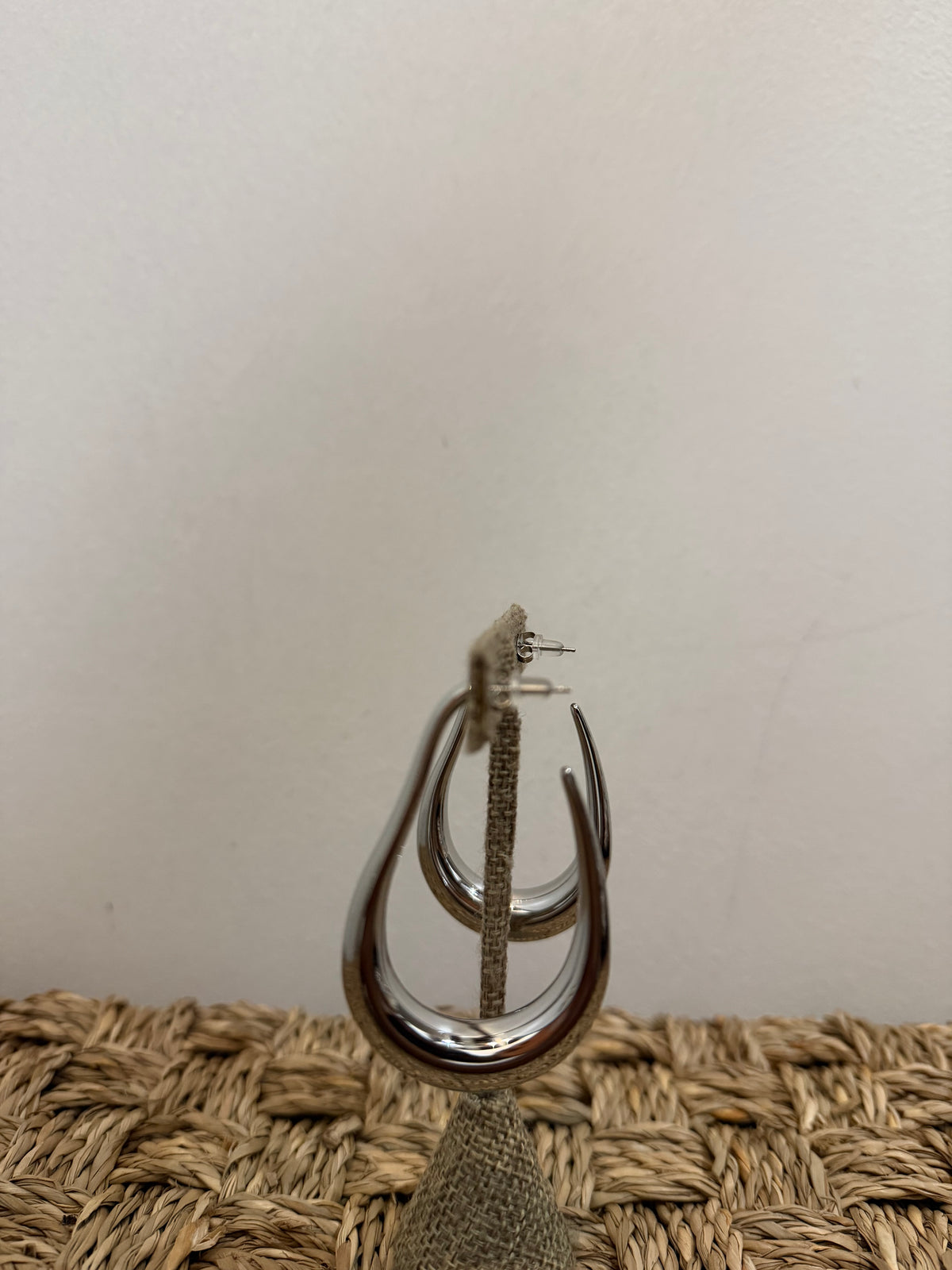 Sculpted Teardrop Statement Hoops