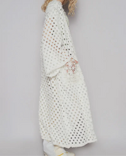 Load image into Gallery viewer, Boho Edge Denim Kimono - WHITE