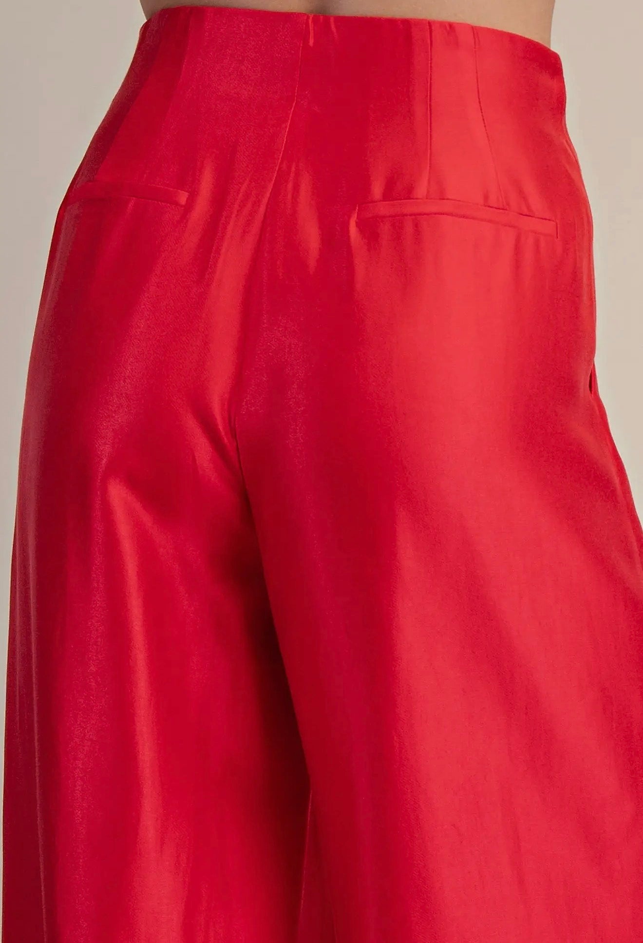 Crimson Command Wide-Leg Pant