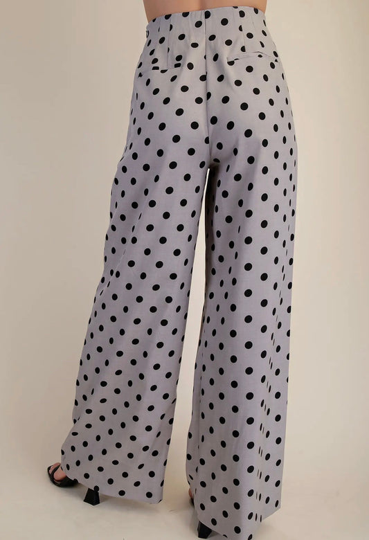Dot & Daring Wide-Leg Trouser