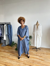 Load image into Gallery viewer, Chambray Denim V-Neck Kaftan