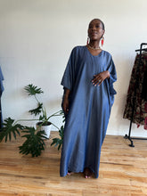 Load image into Gallery viewer, Chambray Denim V-Neck Kaftan