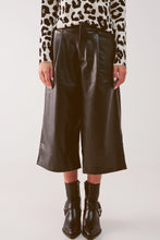 Load image into Gallery viewer, Faux Leather Culottes – Black