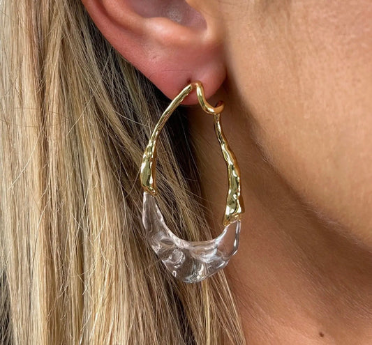 Liquid Luxe Two-Tone Hoops