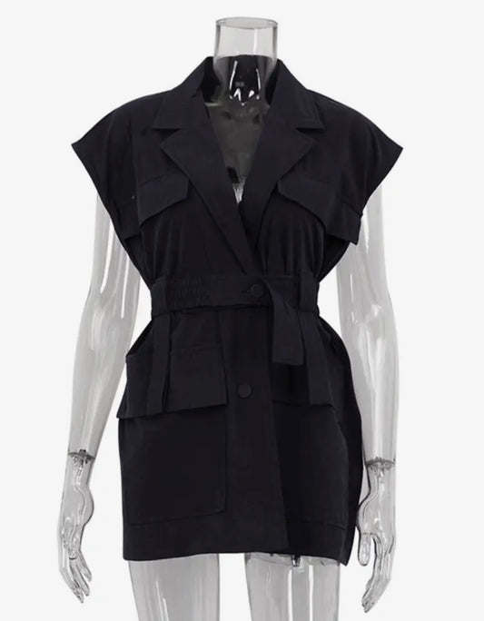 The Modern Muse Belted Utility Vest
