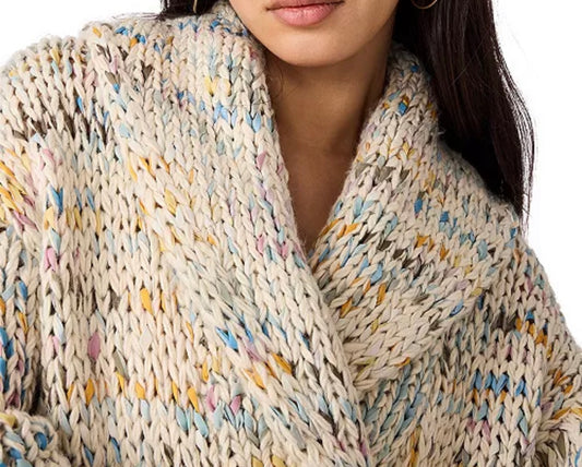 Shawl-Collar Dyed Cardigan