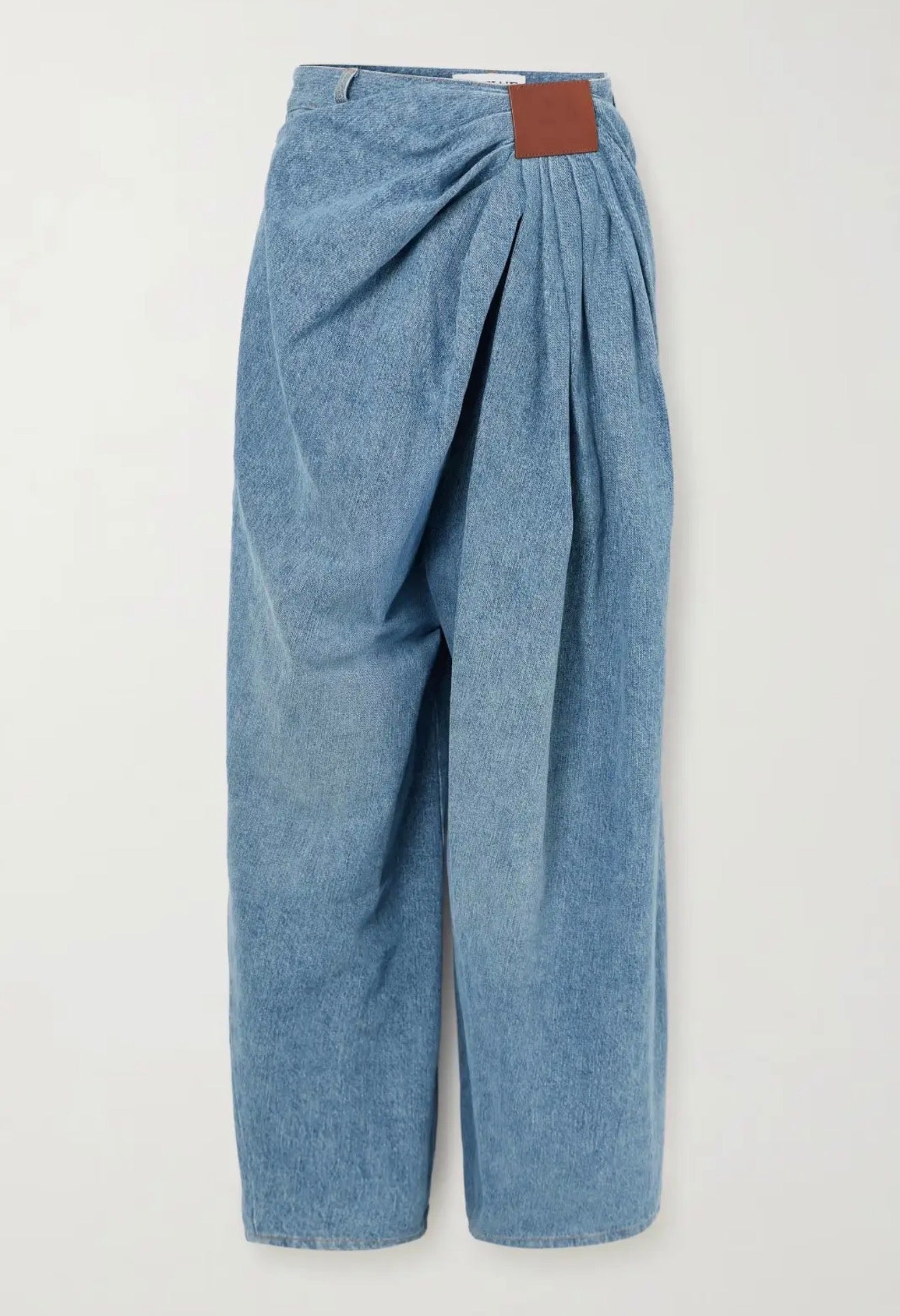 Denim Drape Statement Pant