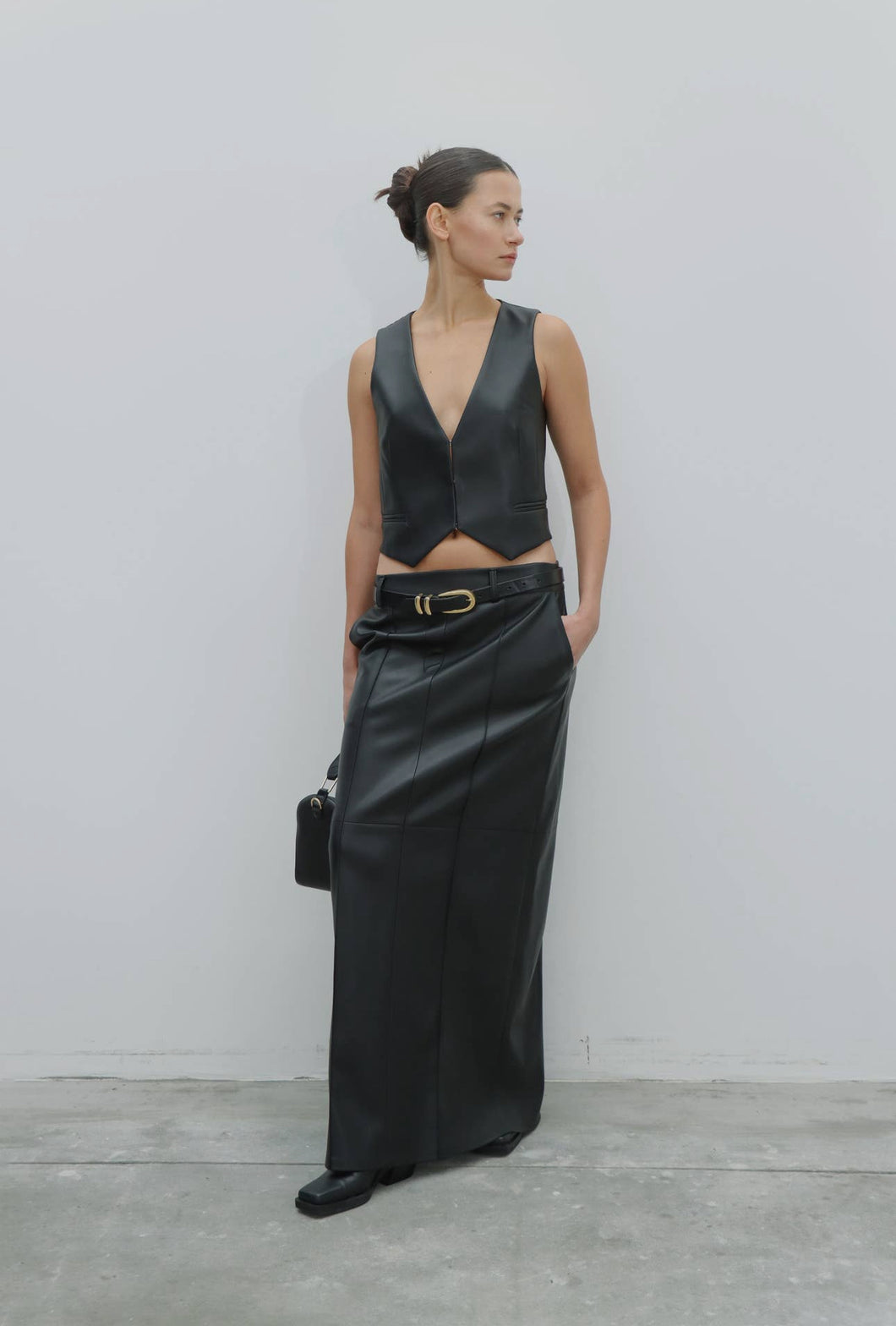 Maxi faux Leather Pencil Skirt