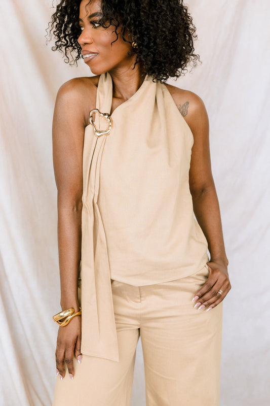 Golden Muse Halter Set