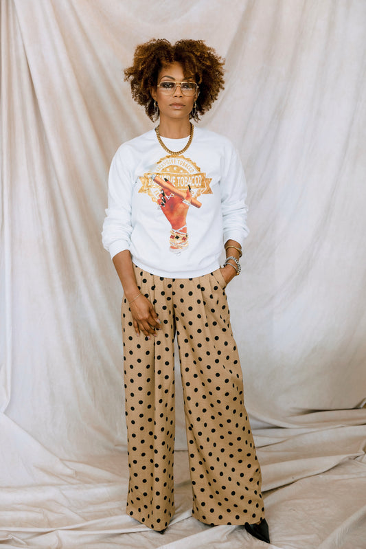 Dot & Daring Wide-Leg Trouser