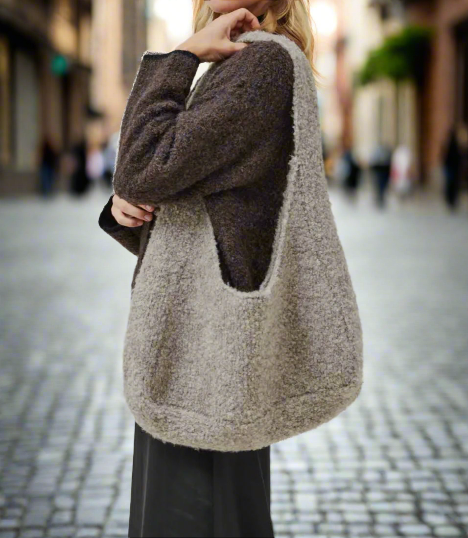 Wool Hobo Handbag