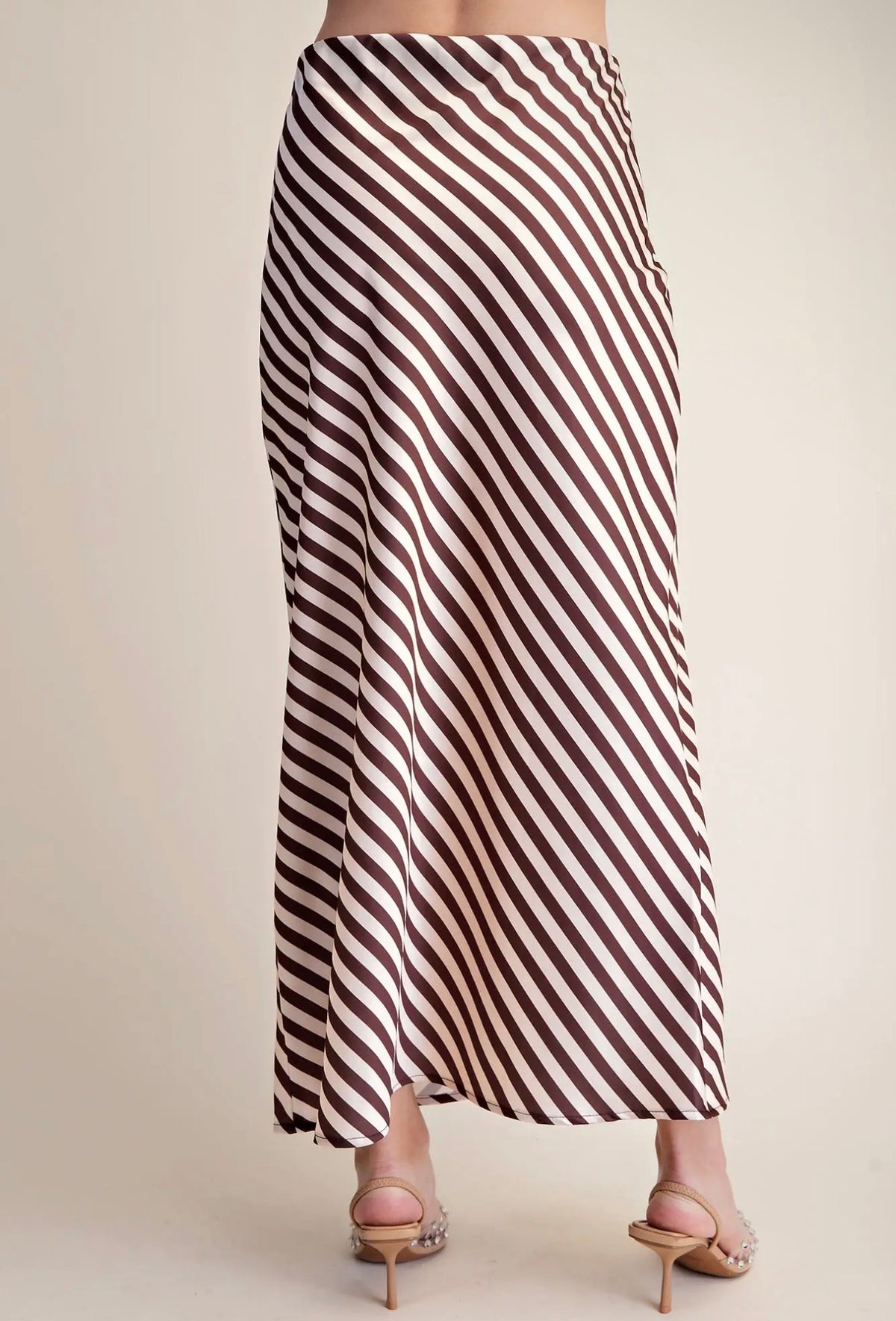The Wild Lines Satin Midi Skirt