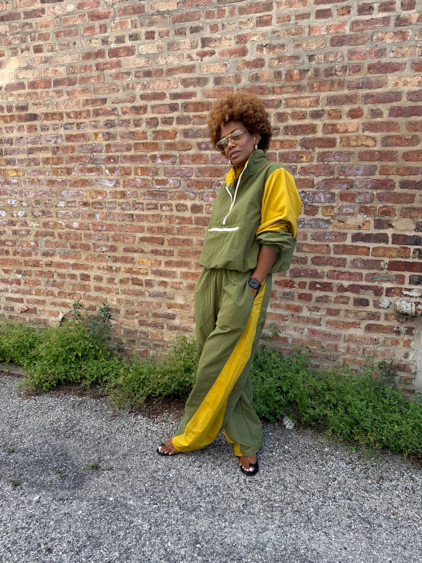 Olive Grove Wide-Leg Pant