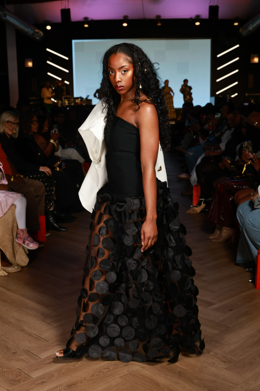 Black Strapless Statement Dress