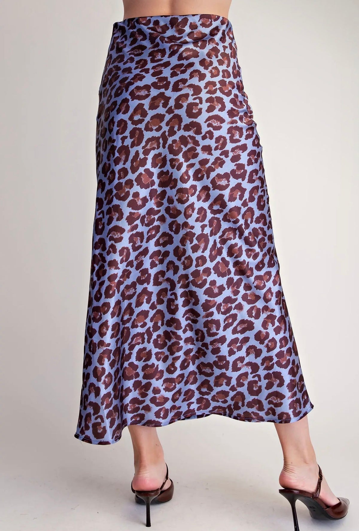 The Wild Lines Satin Midi Skirt