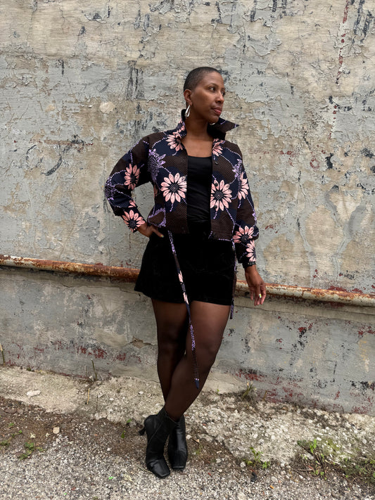 The Velvet Hour faux suede short