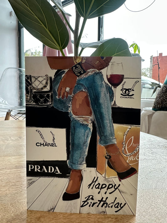 Luxury Girly birthday card