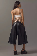 Load image into Gallery viewer, Faux Leather Culottes – Black
