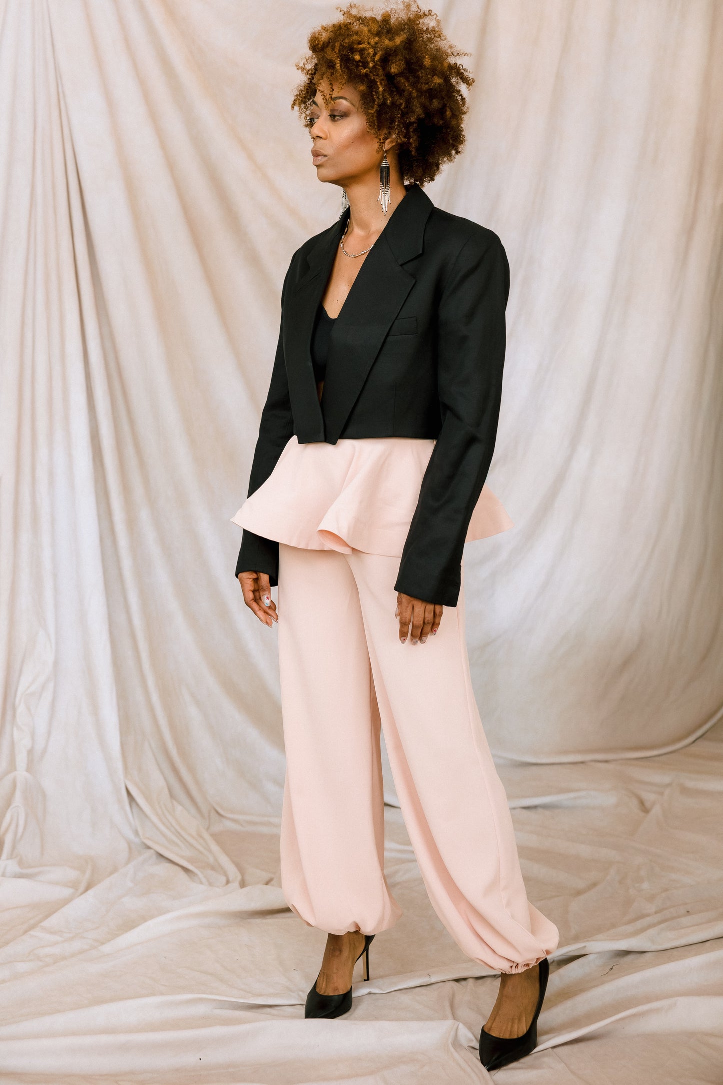 Blush Breeze Peplum Pant
