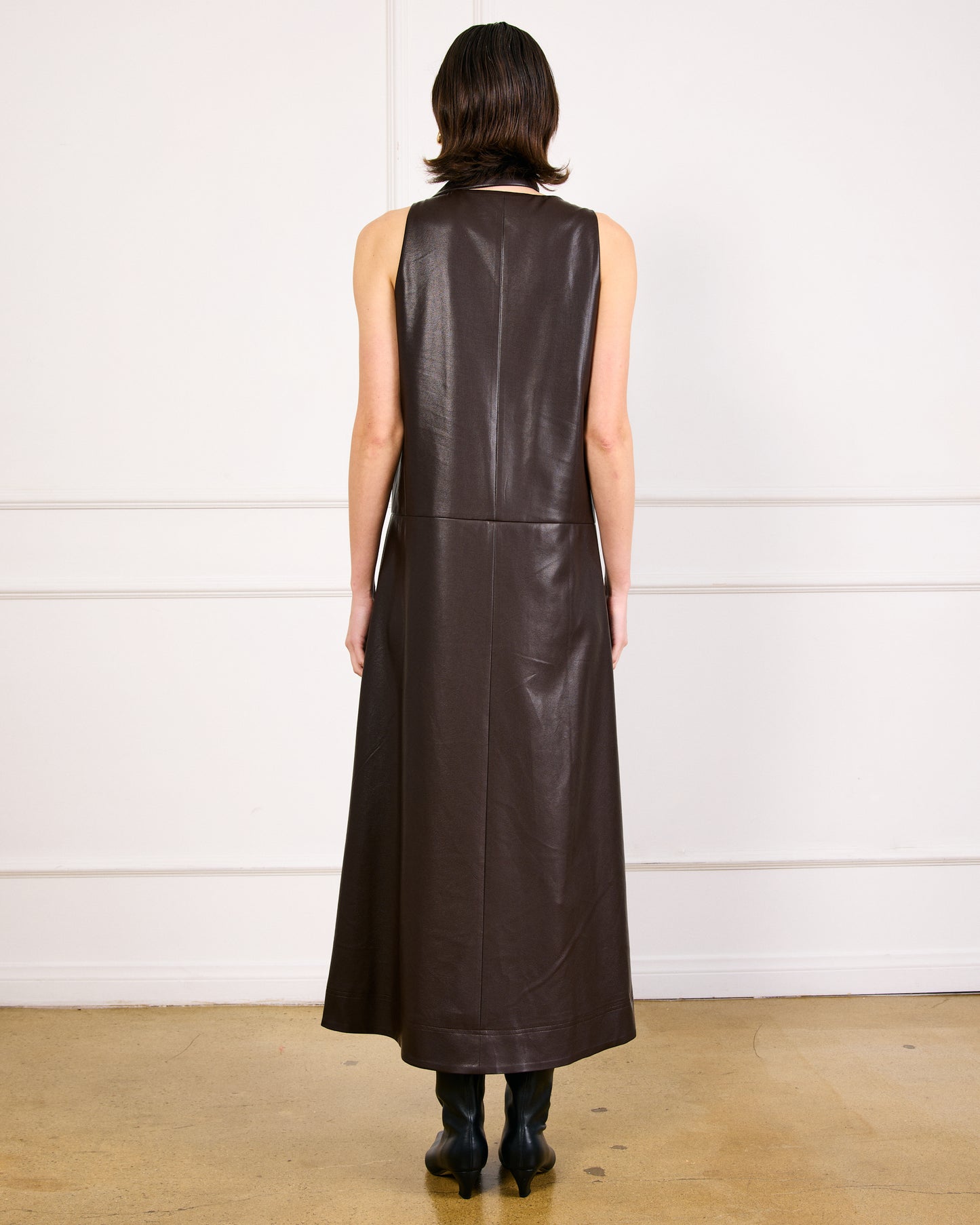 The Maddox Luxe Faux Leather Maxi Dress