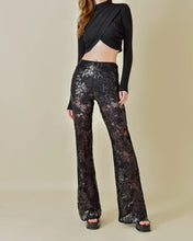 Load image into Gallery viewer, Sequin Lace pull on Flare
