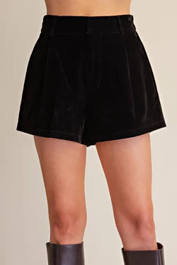 The Velvet Hour faux suede short