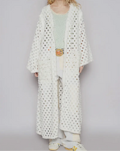 Load image into Gallery viewer, Boho Edge Denim Kimono - WHITE
