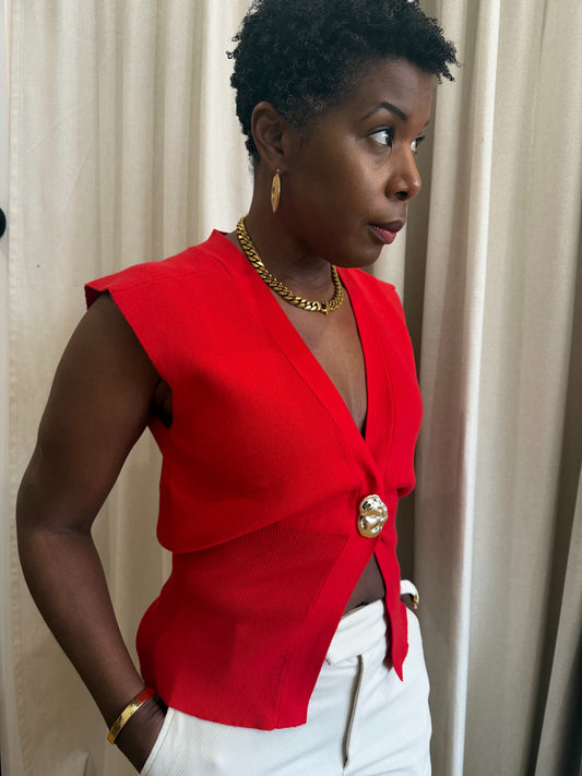 The Sculpted Chic Knit Vest