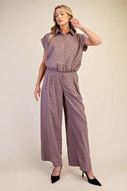 Mauve About It Polka Dot Set