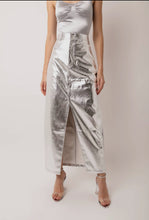 Load image into Gallery viewer, Silver Metallic faux leather Maxi
