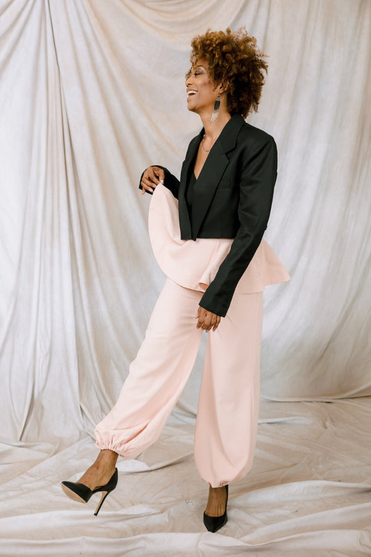 Blush Breeze Peplum Pant