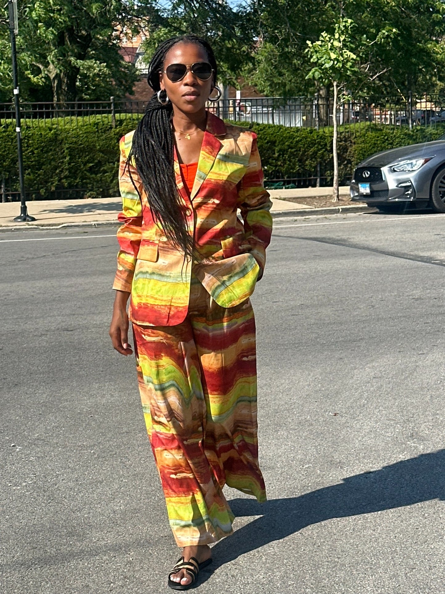 Vibrant Waves 2-Piece Suit