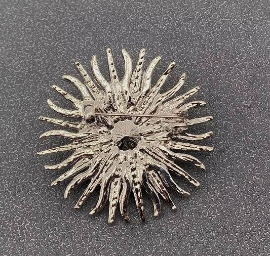 Sapphire Starburst Elegance Brooch