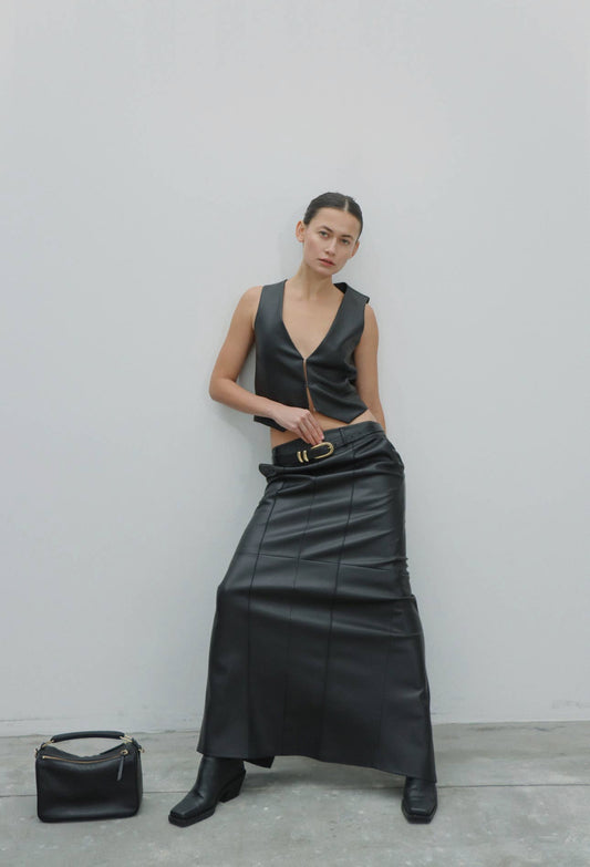 Maxi faux Leather Pencil Skirt