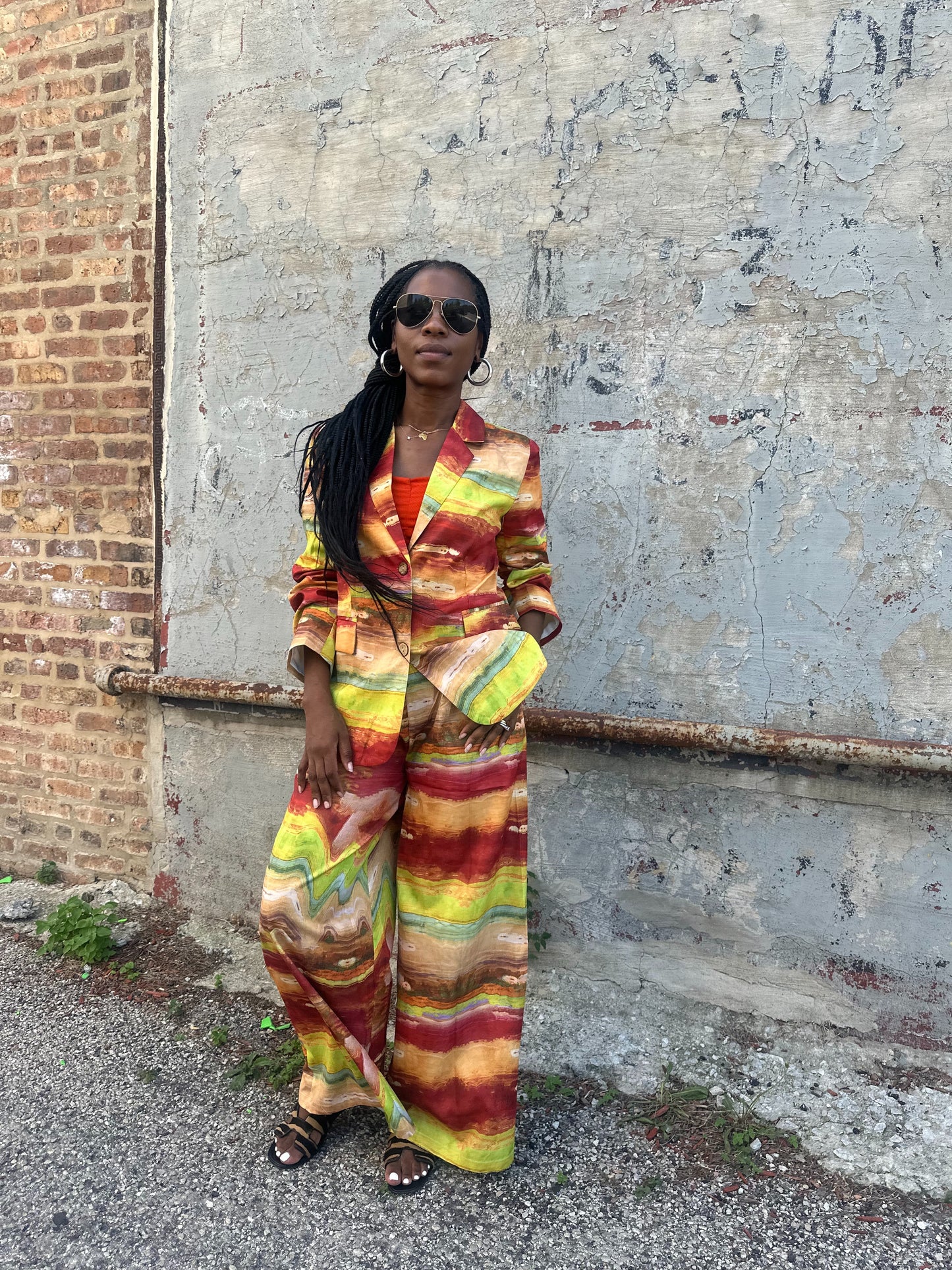 Vibrant Waves 2-Piece Suit