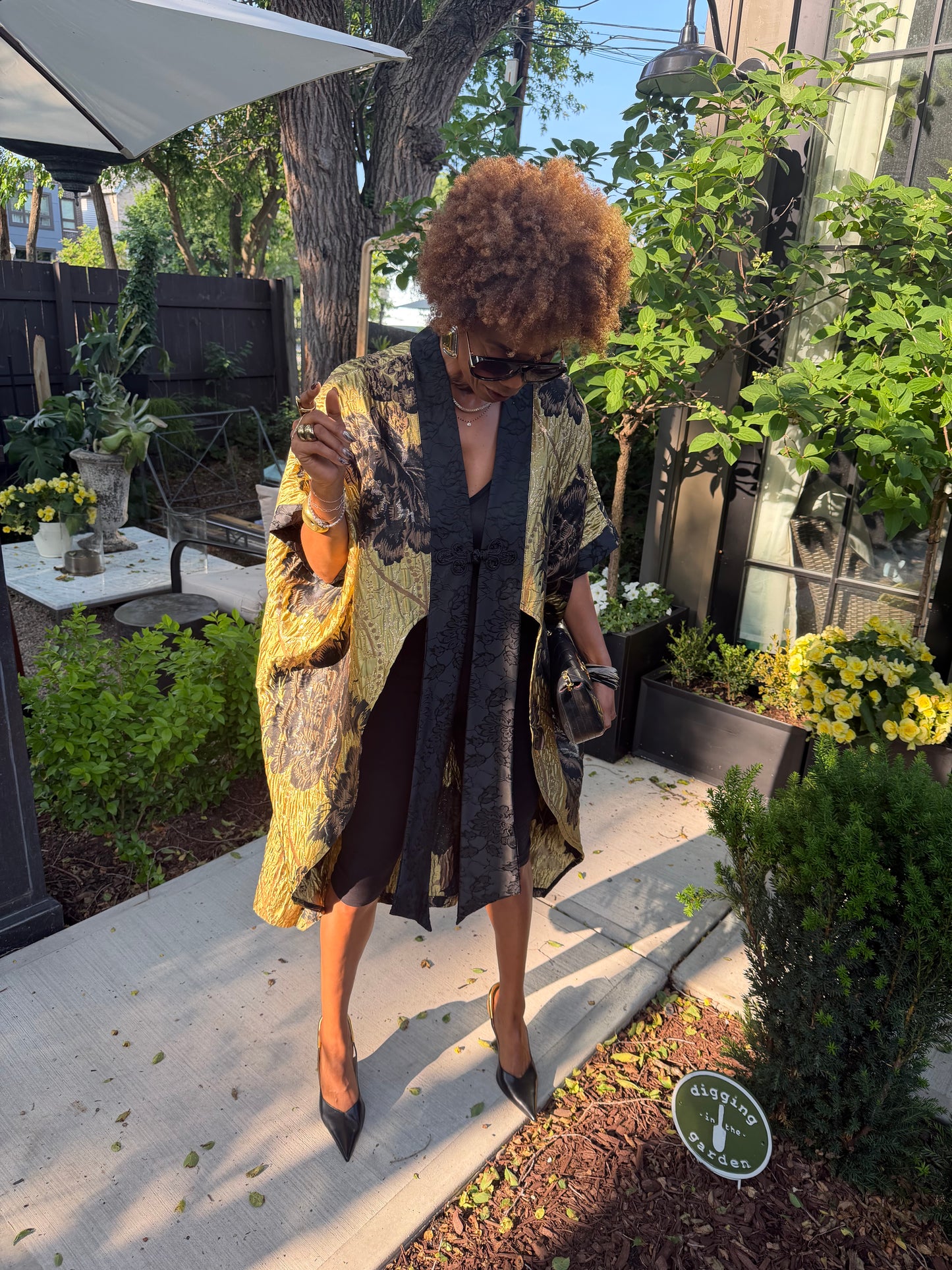 Golden Garden Statement Kimono