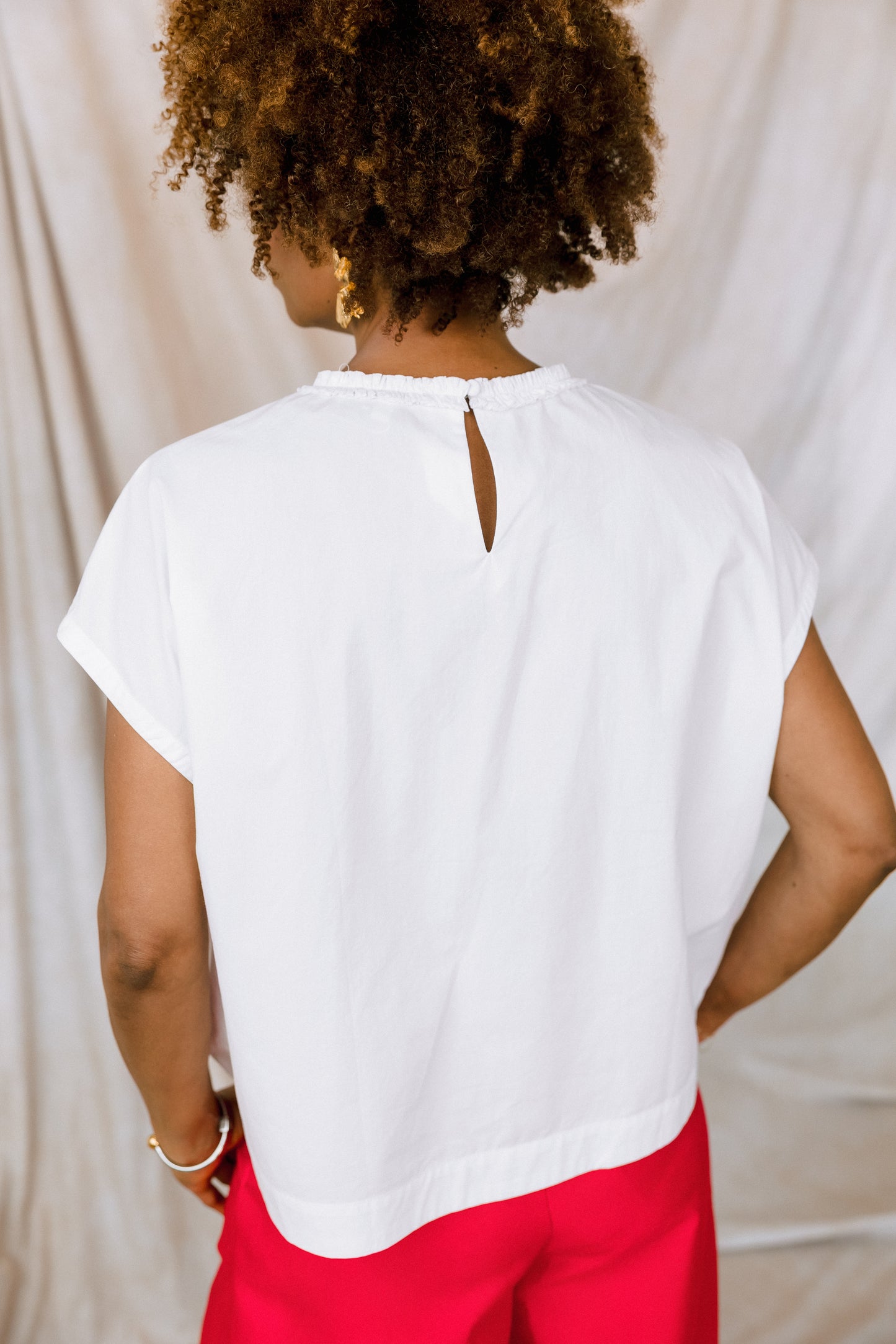 Petal Poise Cotton Blouse