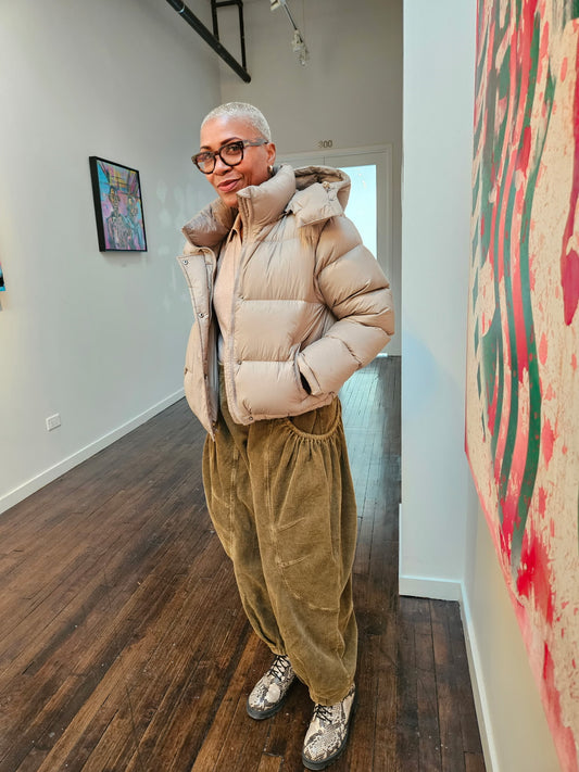 The Olive Luxe Corduroy Balloon Pant