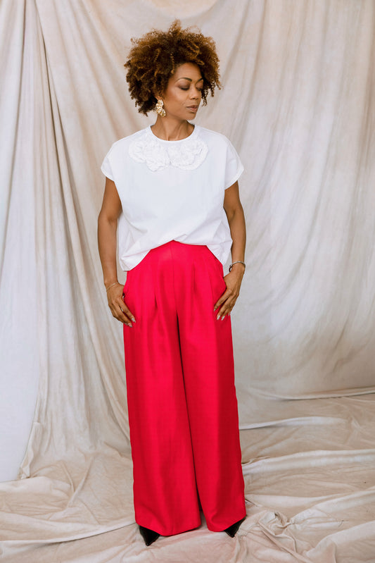 Petal Poise Cotton Blouse