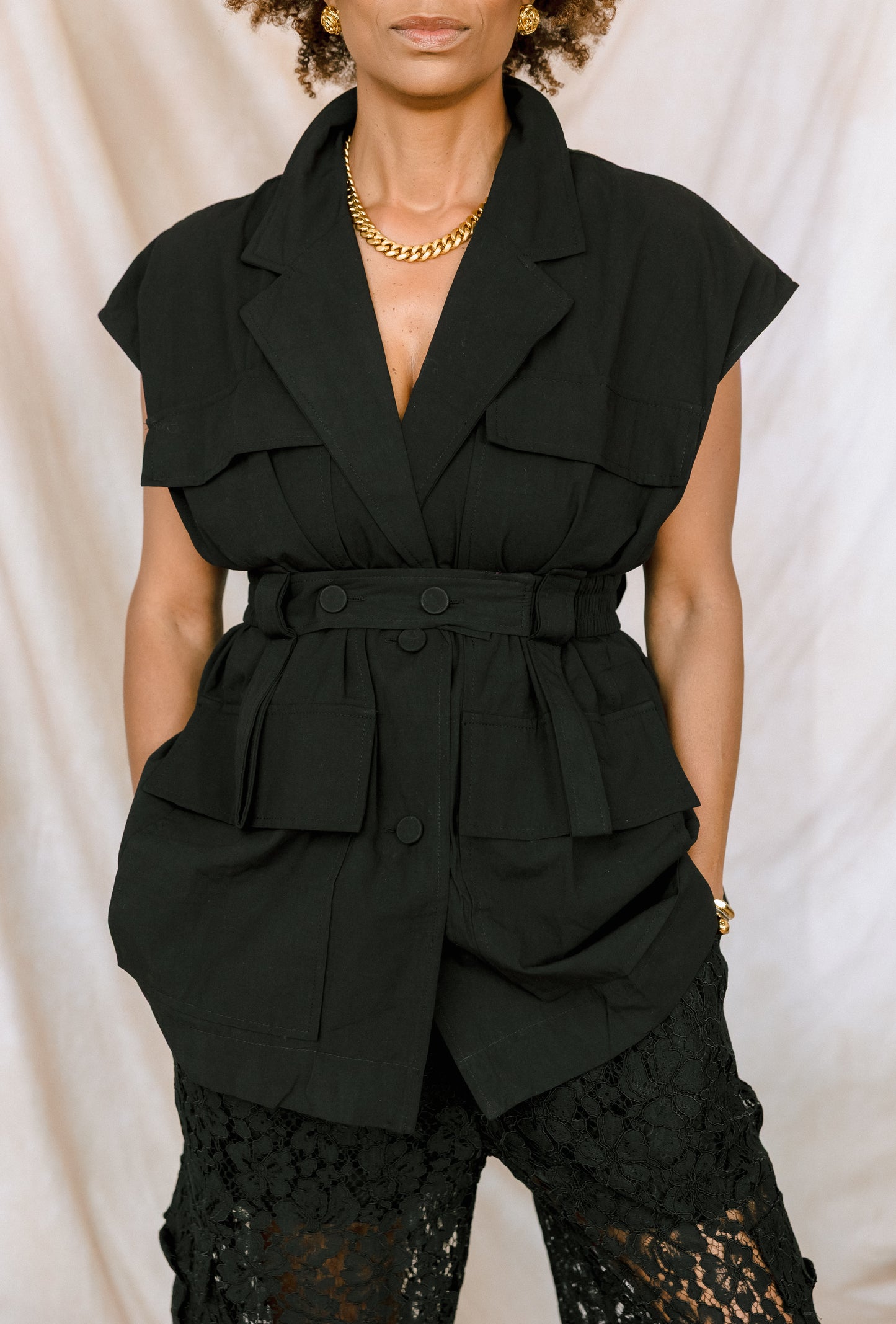 The Modern Muse Belted Utility Vest
