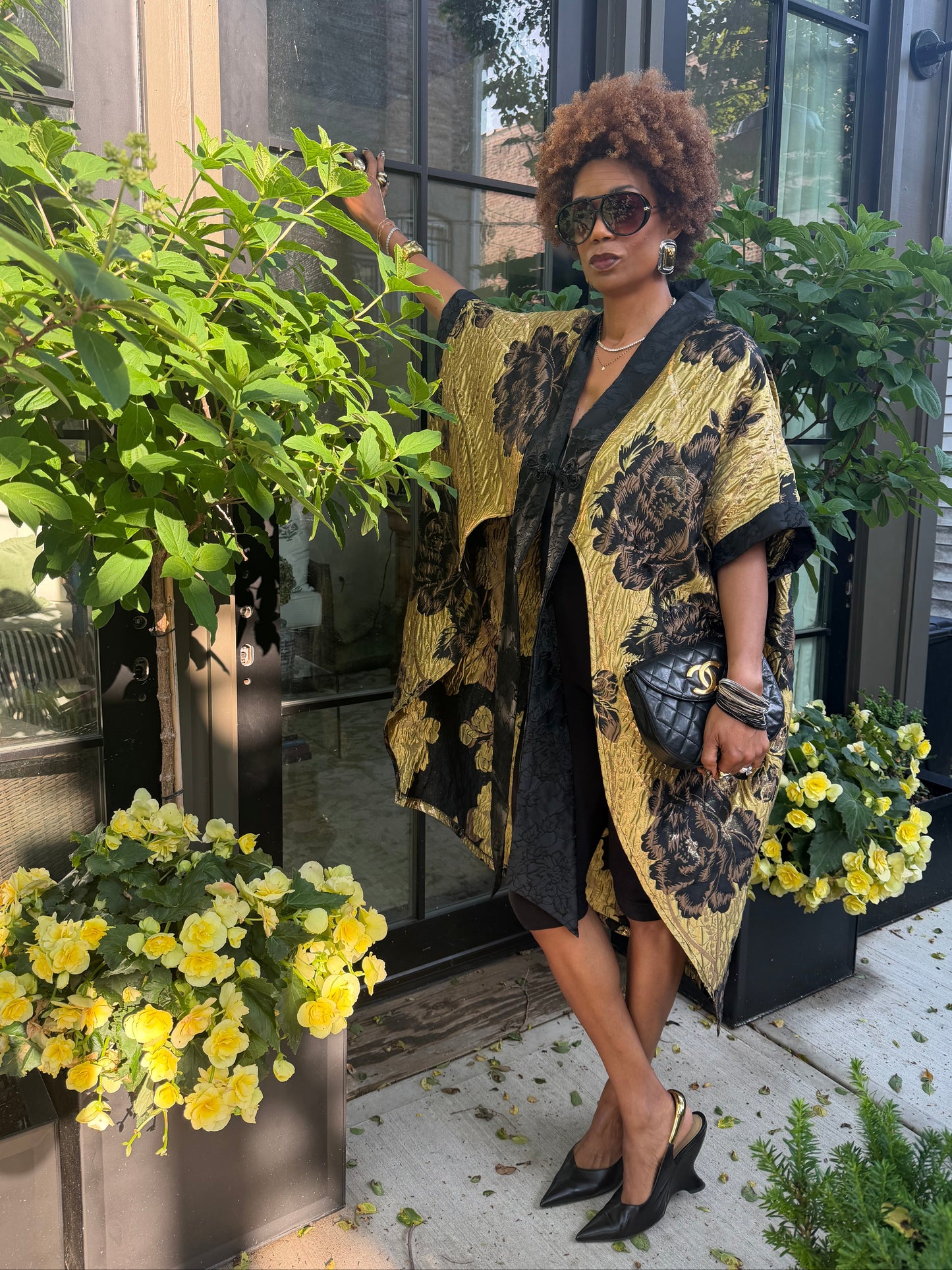 Golden Garden Statement Kimono
