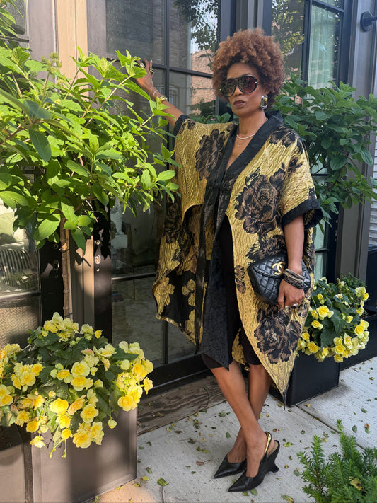 Golden Garden Statement Kimono