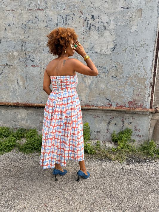 Modern Mosaic Midi Dress