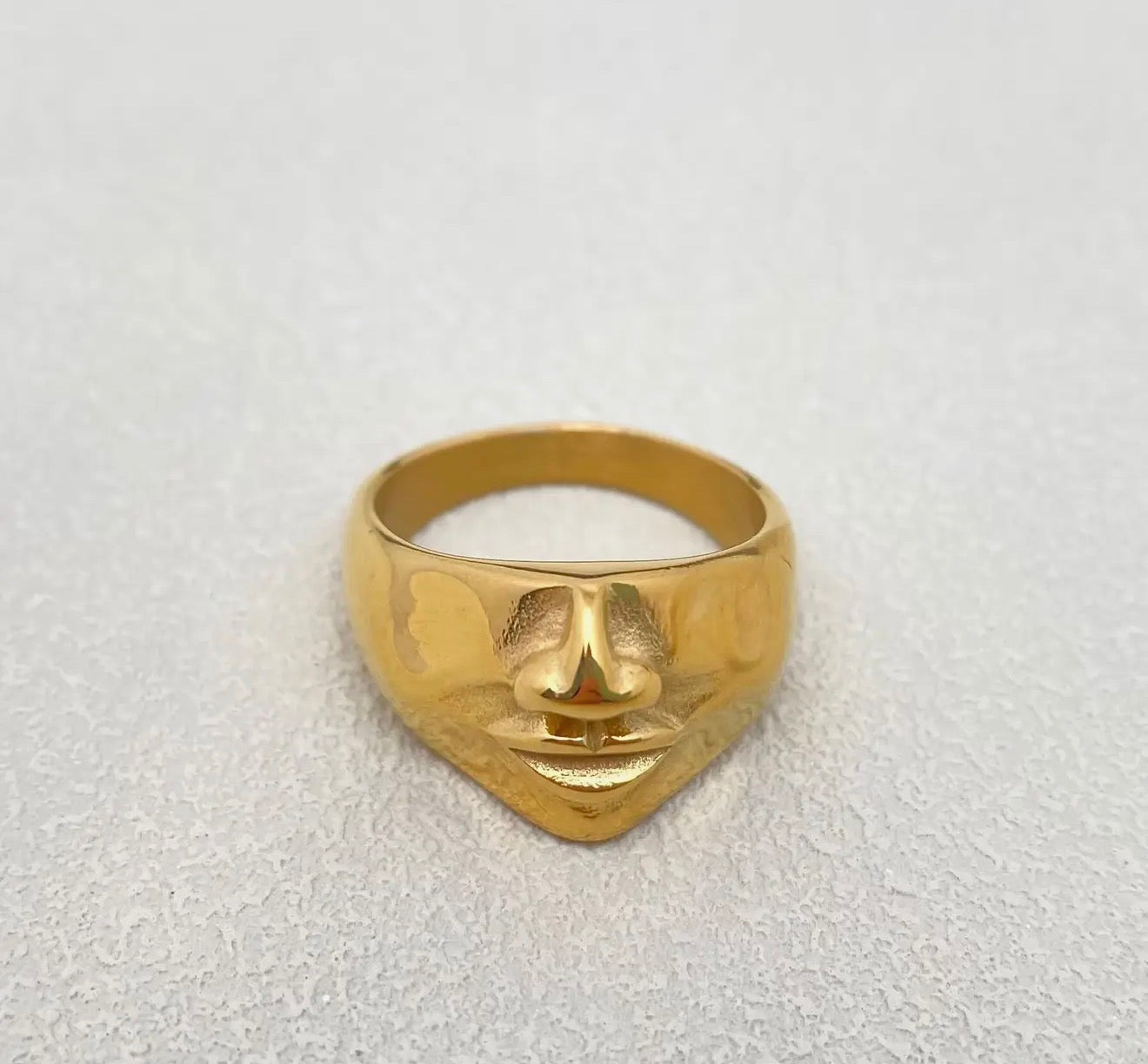 The Golden Muse Face Ring