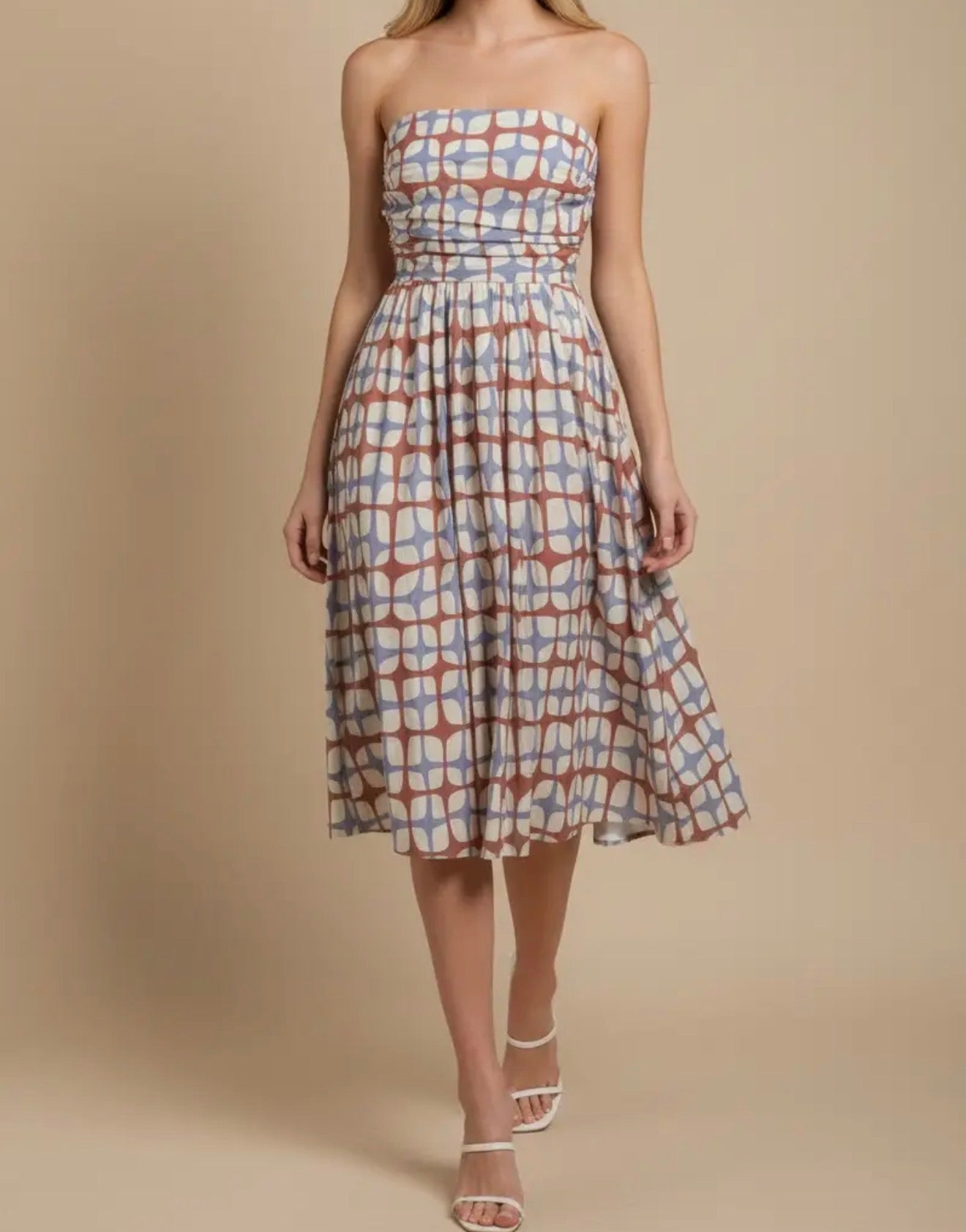 Modern Mosaic Midi Dress